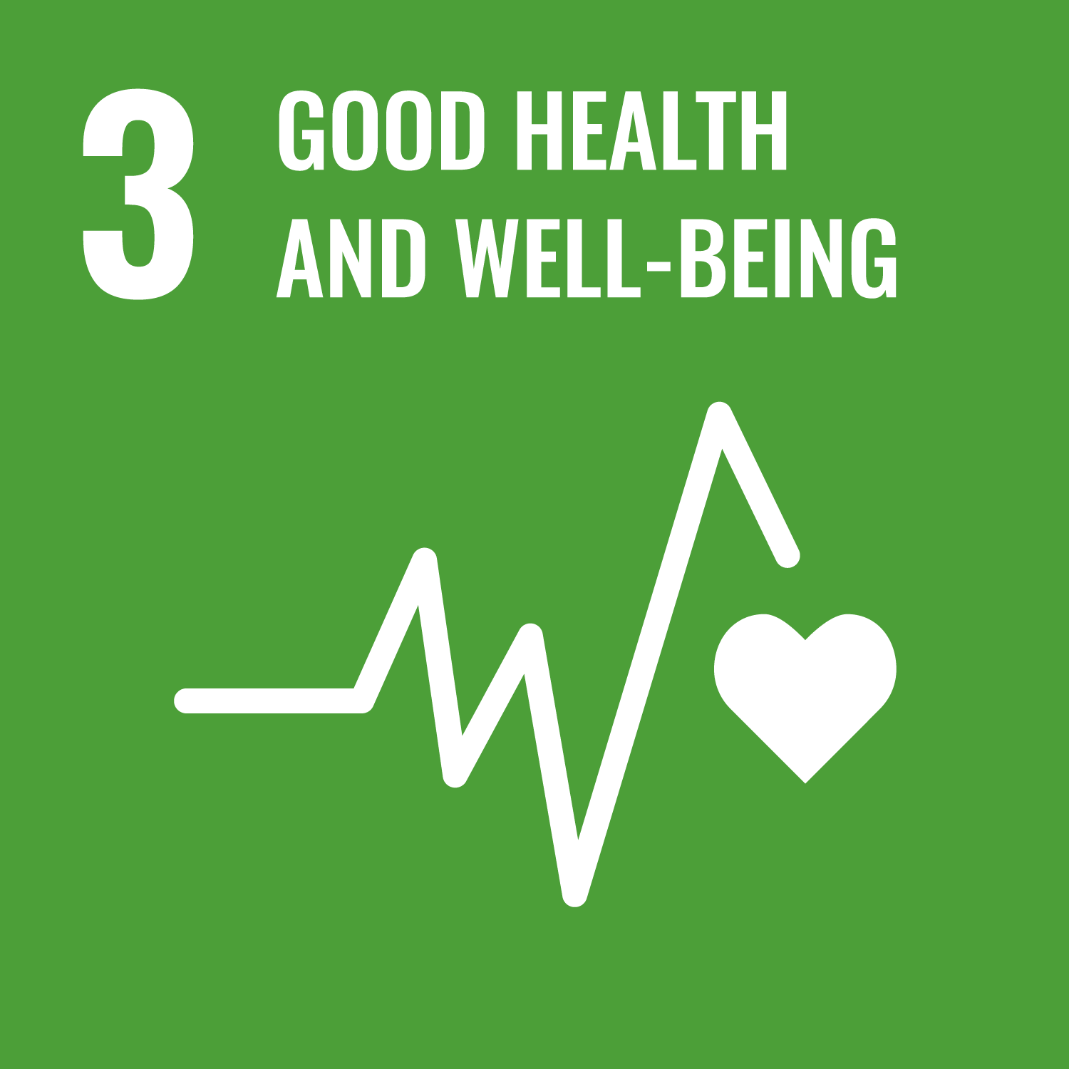 United Nations Sustainable Development Goal 3 icon